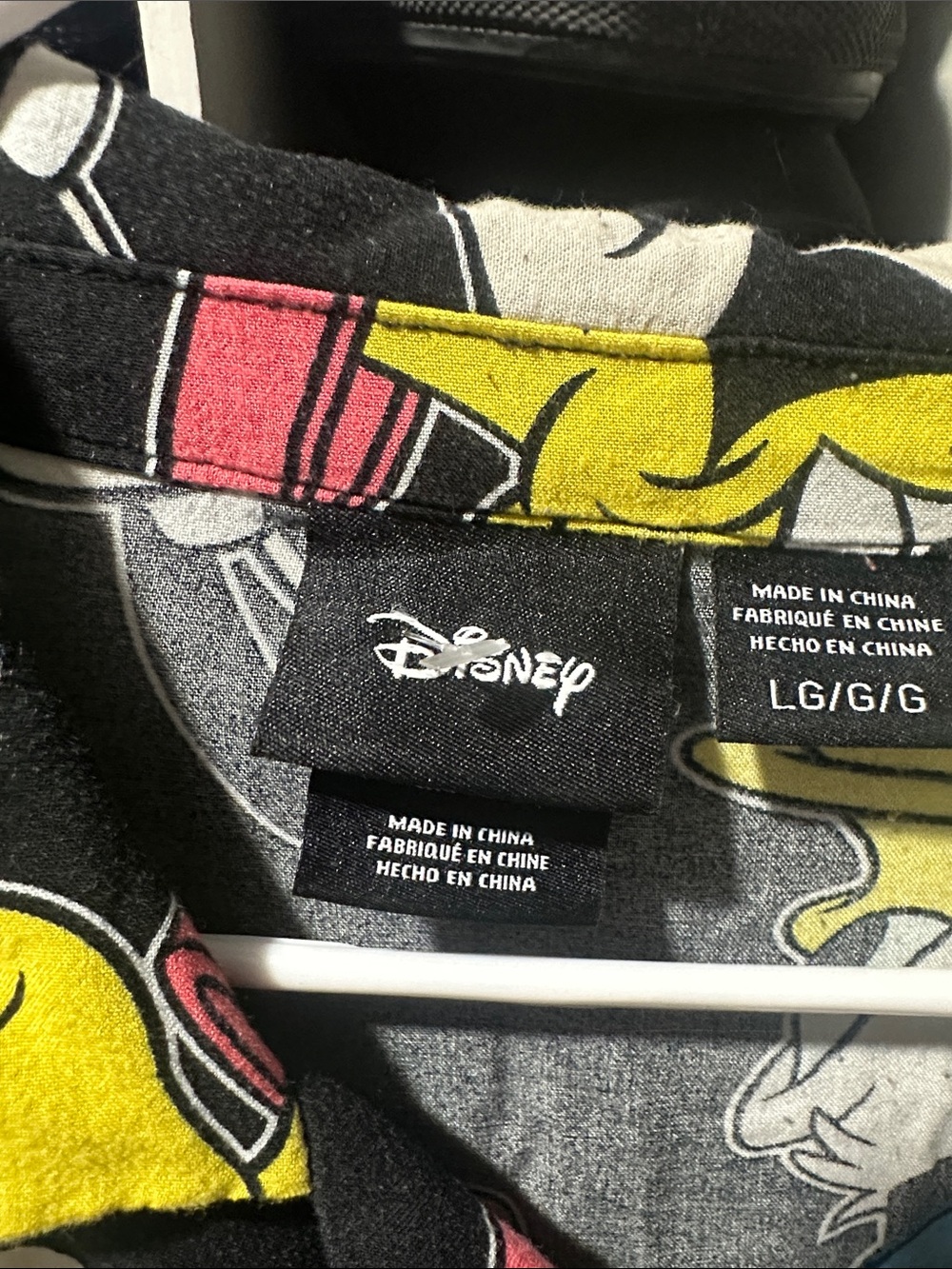 Disney Black Tee with Yellow & Pink Character Accents